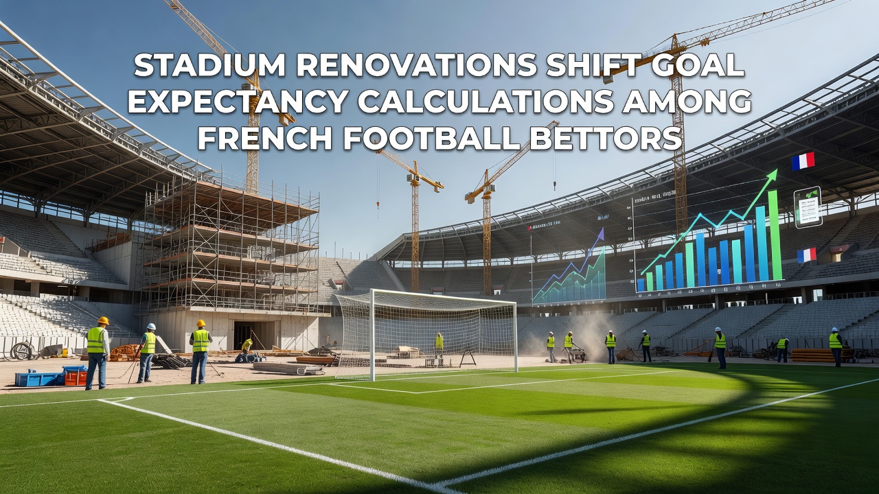 Close-up of updated pitch markings and drainage system at a French football stadium